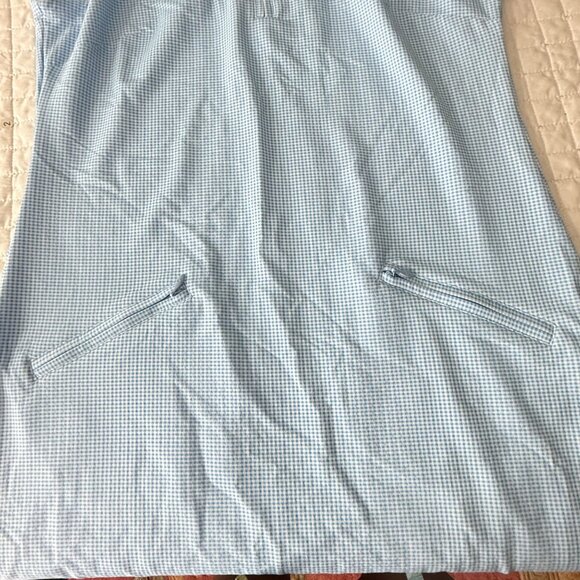 Ibkul Womens Sleeveless Dress S Blue Check UPF 50+ - Picture 11 of 11